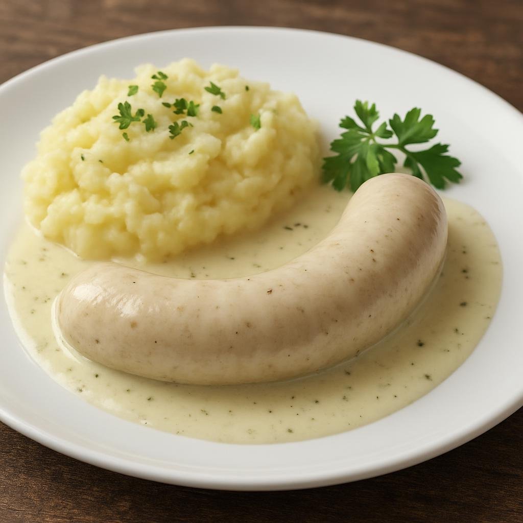Entree: France – Central Culinary Region – Boudin Blanc (Soft white pork-and-milk sausage made with bread, cream, and mild seasonings) recipe