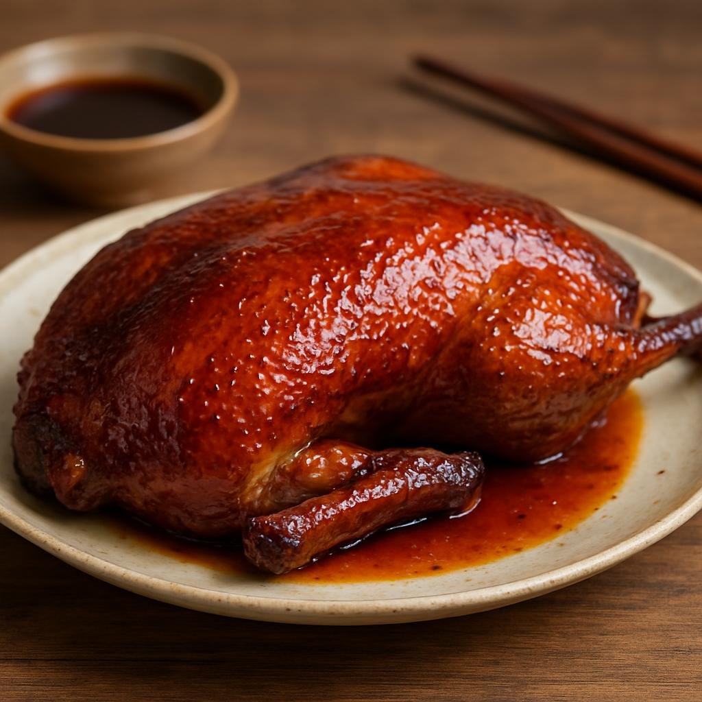 Entree: China – Guangxi – 来宾烤鸭 ➤ Láibīn kǎoyā (Whole Laibin-style roast duck with crisp skin and a savory-sweet regional glaze) recipe