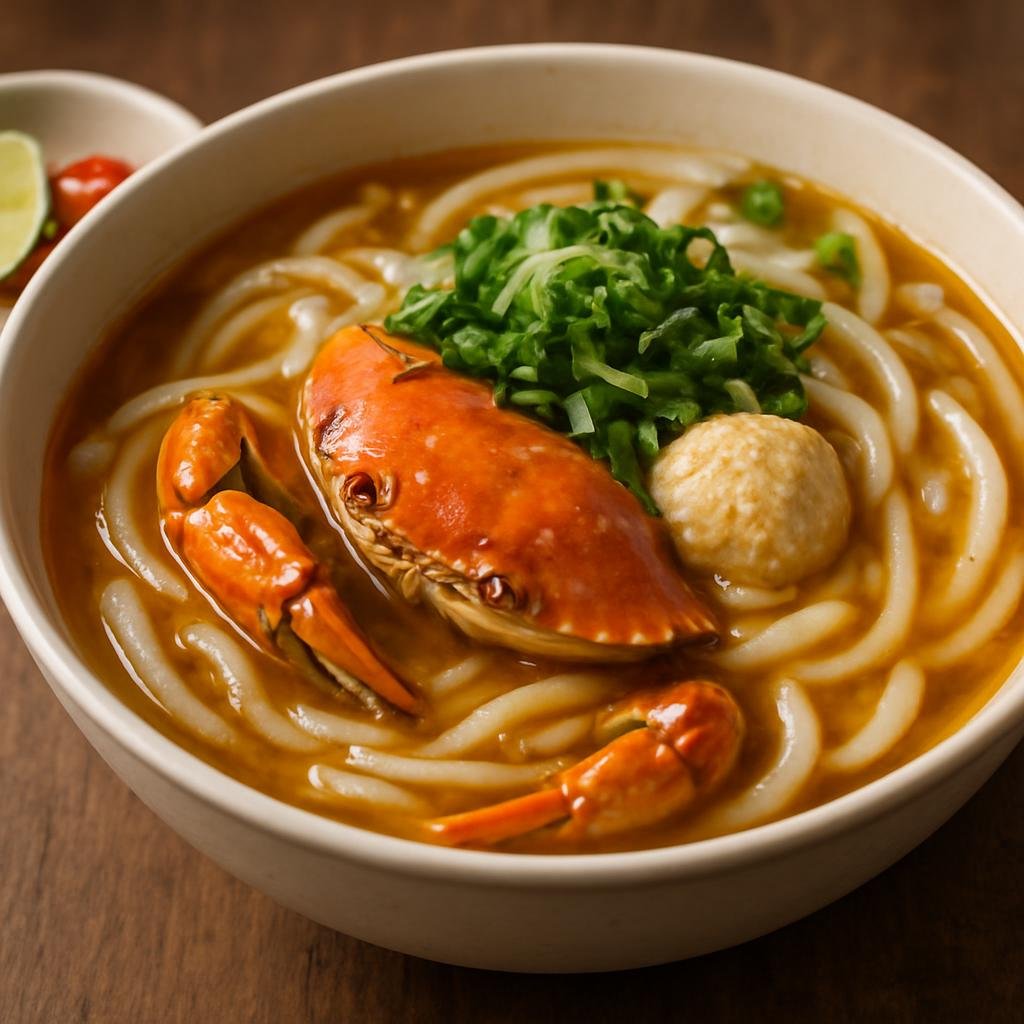 Entree: Vietnam – Saigon / Ho Chi Minh City – Bánh Canh Cua (Thick Vietnamese noodle soup featuring crab in a rich savory broth) recipe