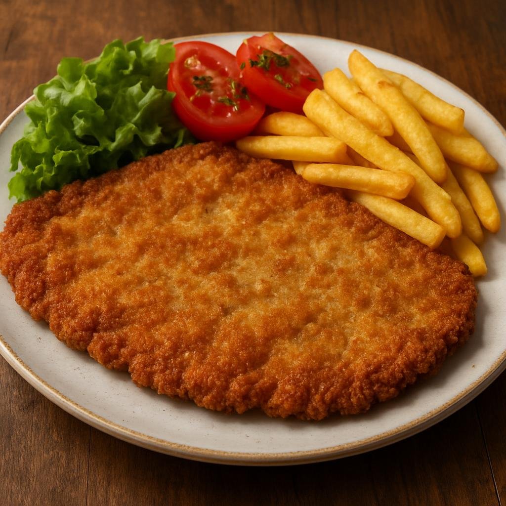 Entree: Argentina – Pampas – Milanesa (Breaded thin beef cutlet pan-fried until crisp) recipe